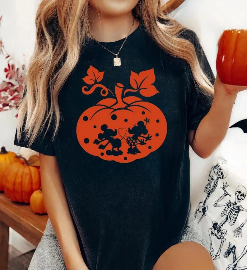 Mickey Minnie Pumpkin TSHIRT UNISEX1 S
