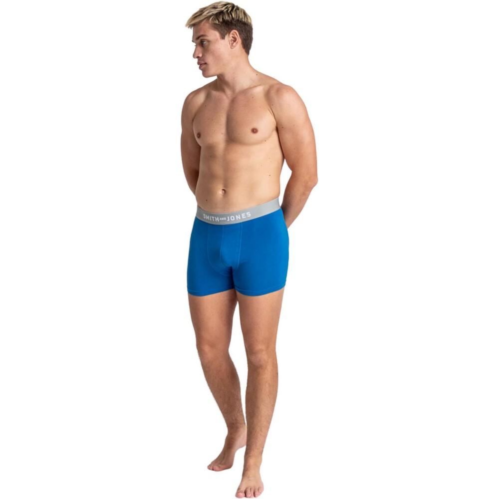 Smith & Jones Mens Lathan Assorted Designs Boxer Shorts (Pack of 5)