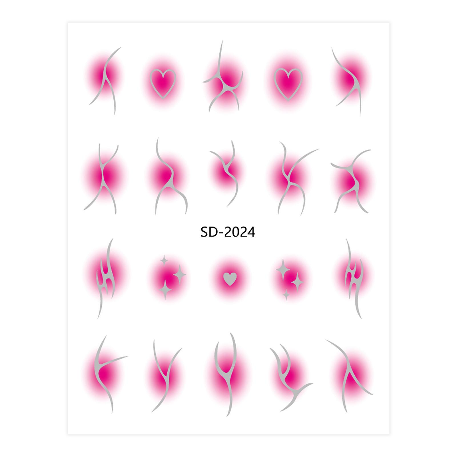 

Румяна Постепенное изменение Наклейка для ногтей Рельеф Милые крутые красотки Ветер Носить Нейл-арт Клейкая бижутерия Наклейка для ногтей Blush Hot Silver gradual change sticker 03