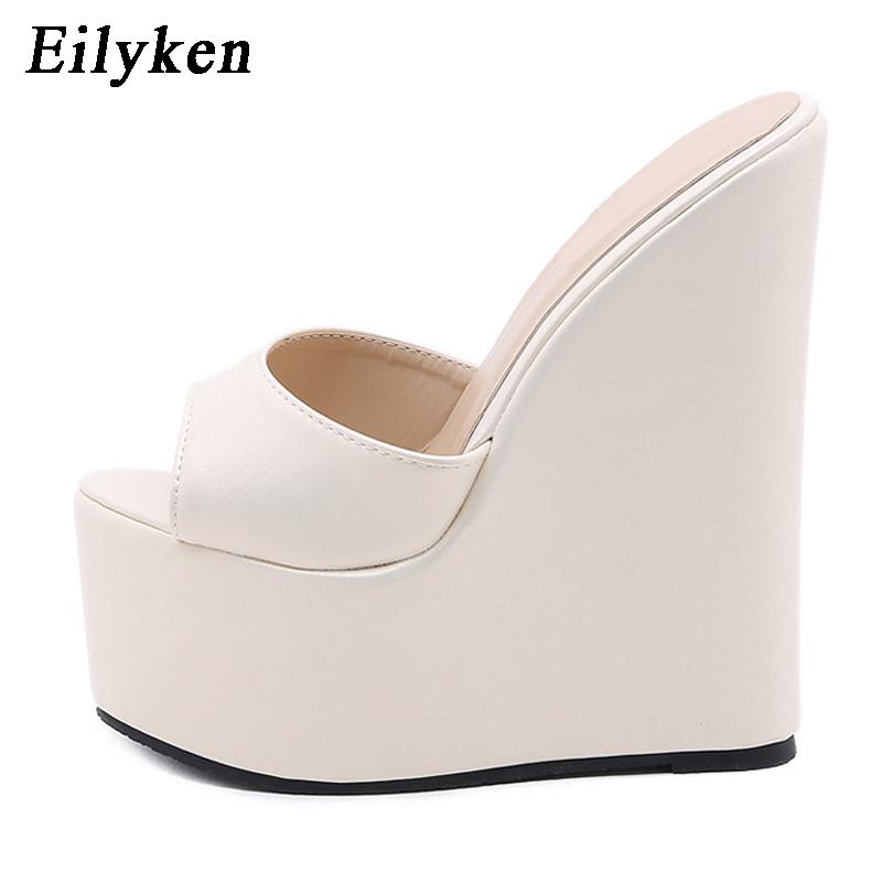 Eilyken Summer Platform Wedge Peep Toe Slippers Women Sexy Super High Heels Sandals Size 35-42