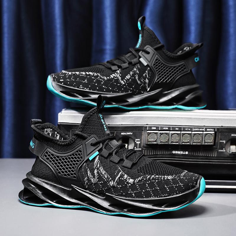 Autumn Men's New Casual Sports Shoes Men's Flying Shock Reduction Ultra -light Running Shoes