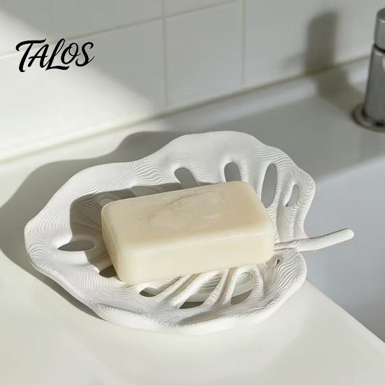 Soap Dish for Shower Self Draining Dish, Tortoise Shell Bamboo Shape, Durable PLA Keep Plastic Sink Dry Extend Life Tray, Bathroom And Kitchen