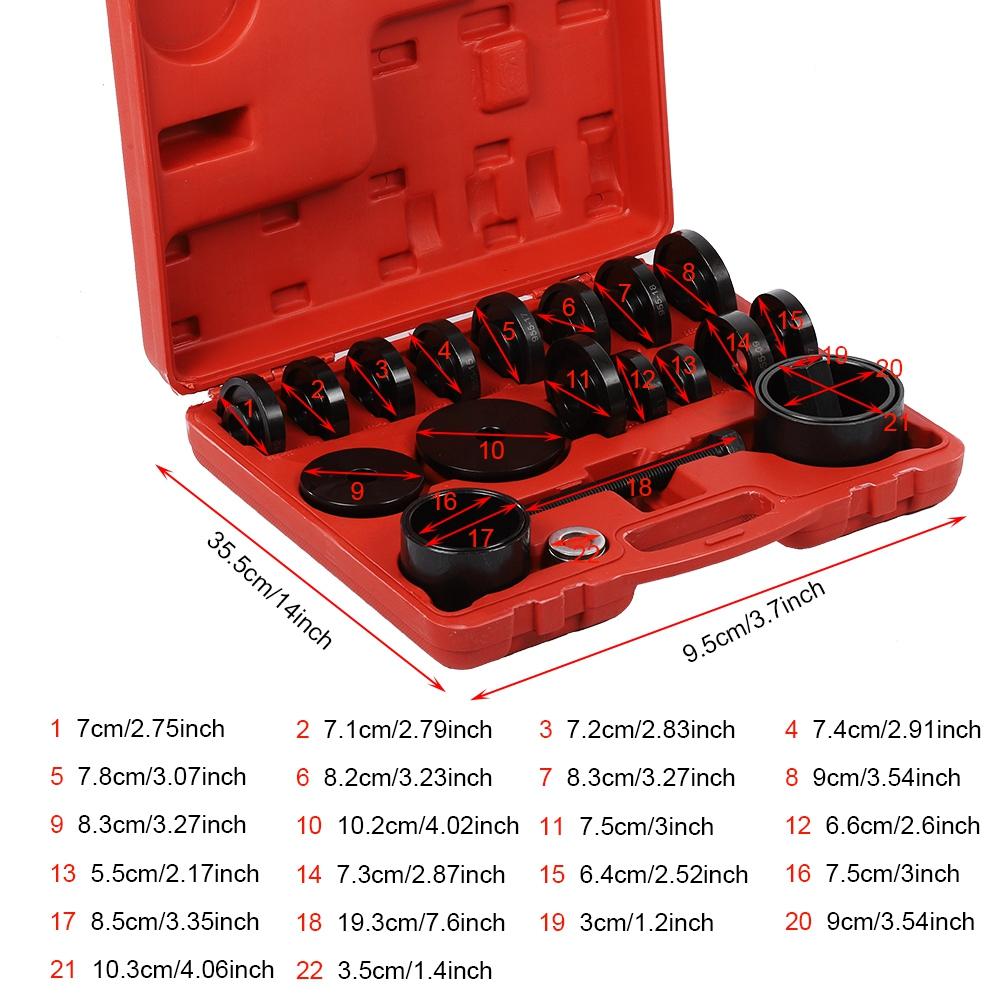 Front Wheel Drive Bearing Press Tools Removal Adapter Puller Pull Bushing Sleeve Set