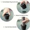 Umbrella Hole Ring Plug and Lid Set, Suitable for Glass Outdoor Terrace Table Deck Courtyard, Table Umbrella Hole Ring and Courtyard Table Umbrella