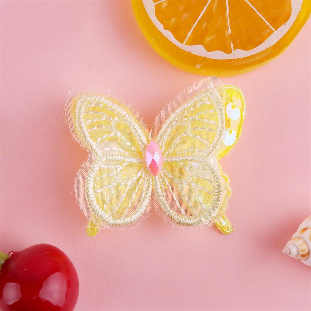 10Pcs 48*42mm Mesh Seaquins Double Butterfly Appliques For DIY Headwear Hair Clips Bow Decor Clothes Hat Shoes Sewing Patches