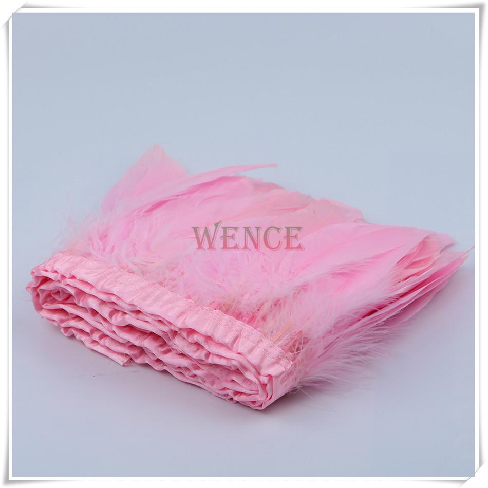 High Quality Multicolor Goose Feather Trims 2yards 6-8inches/15-20cm Fringed Feather Trim for Skirt/costumes Ribbon Feathers