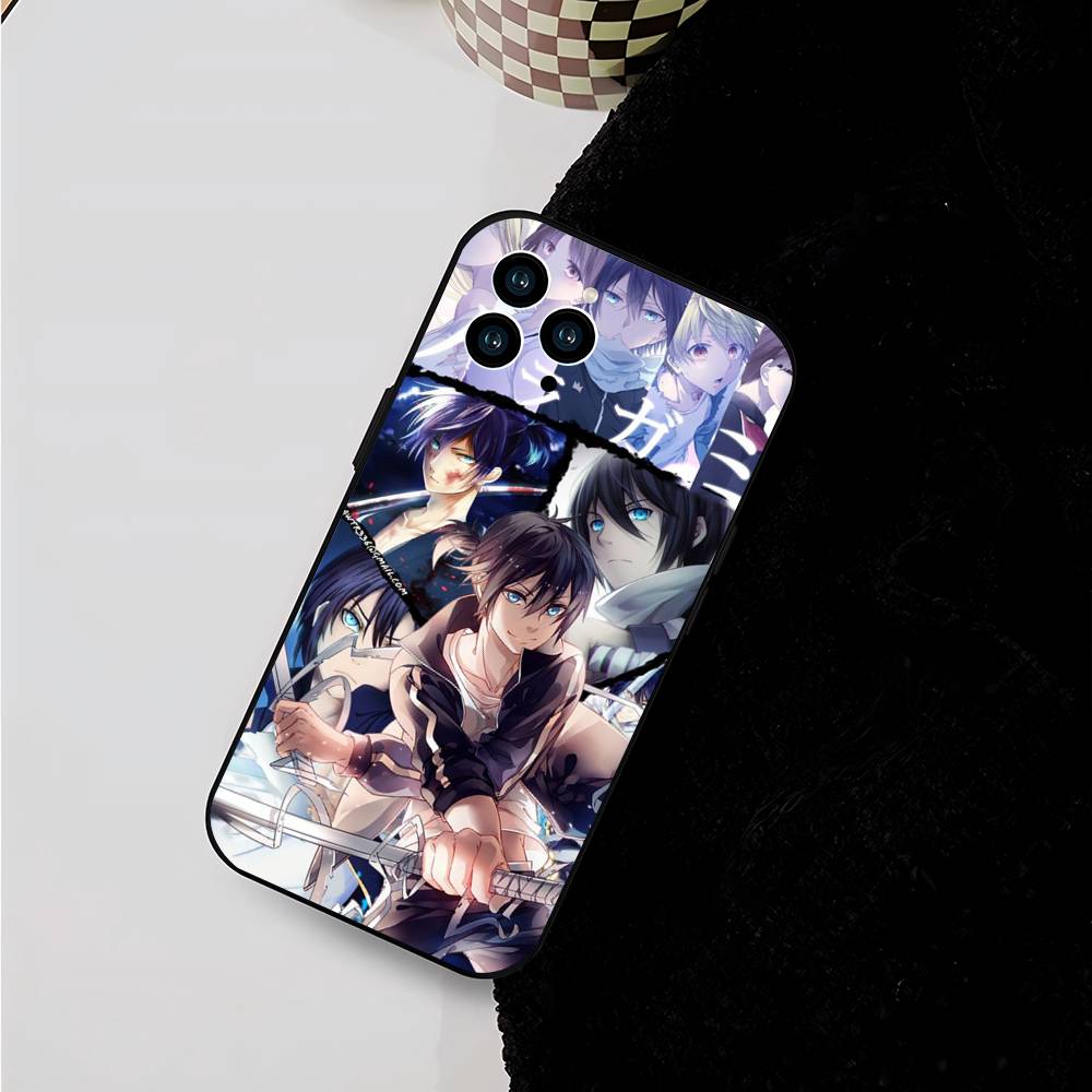 Noragami For iPhone 17 Air 16 15 14 13 12 11 Pro Black Soft Cover Phone Case