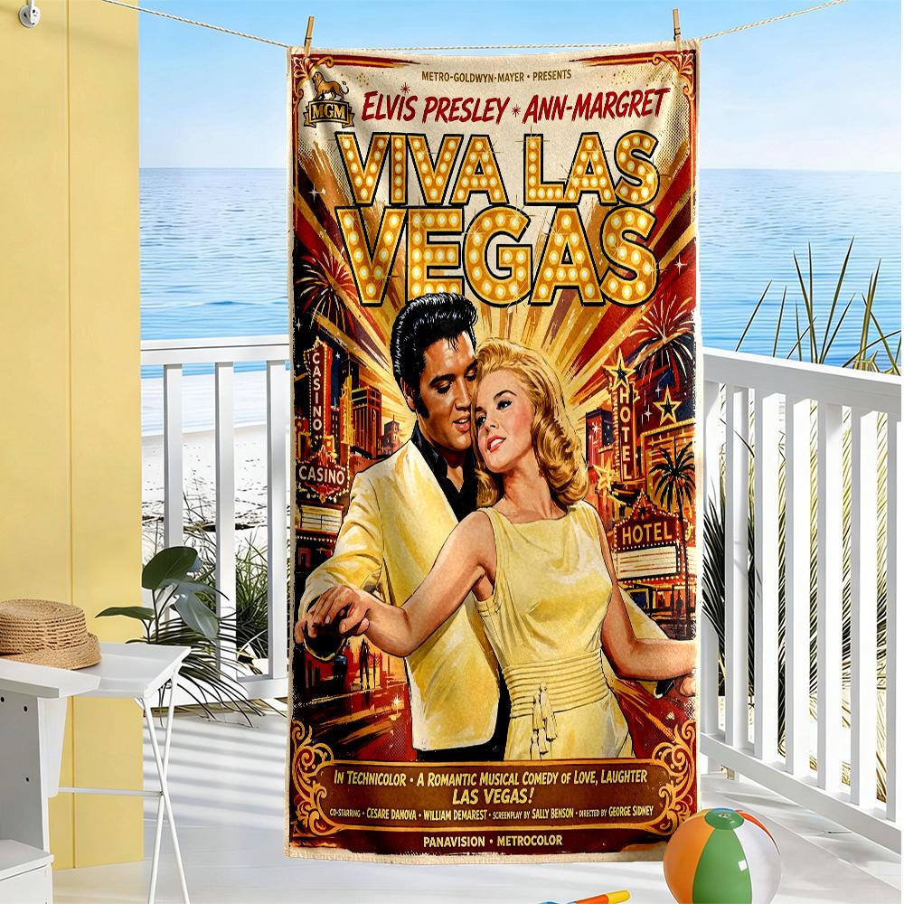 Elvis Presley Beach Towel Super Soft Microfiber Quickdry Fabric Comfortable Lightweight
