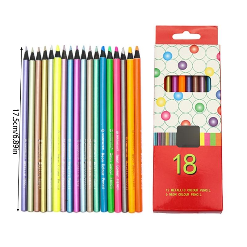 12/18/24 Color Art Supplies Metallic Colored Pencil Set Drawing Pencils Sketching Pencils Classroom for Adult