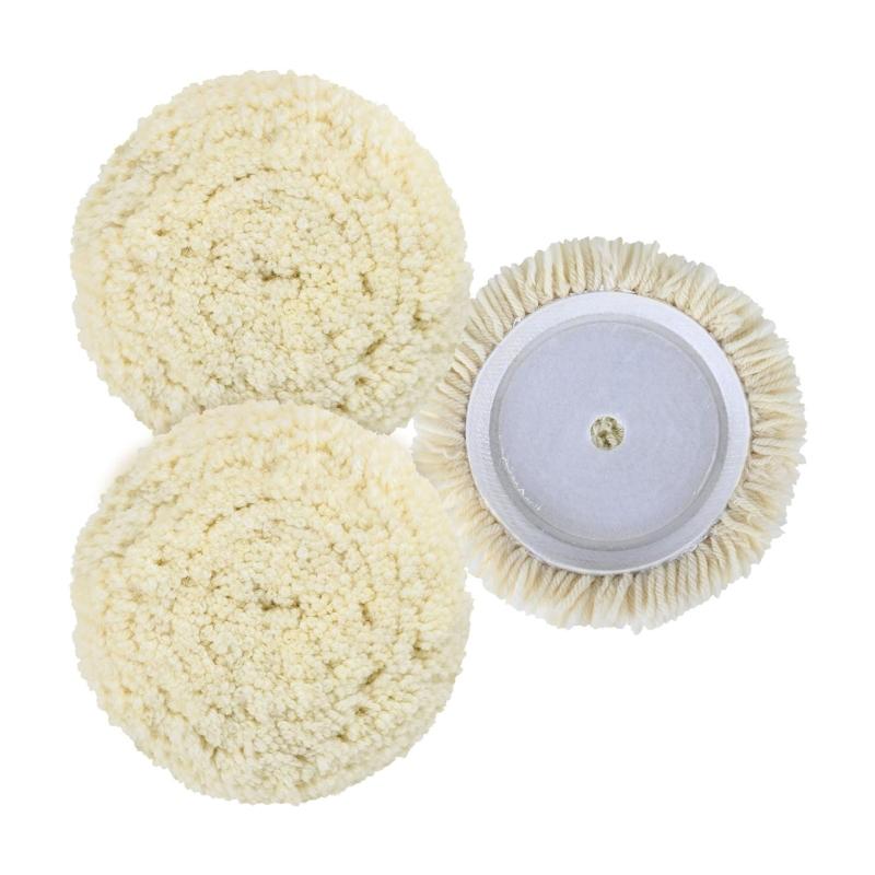 3Pcs Premium Wool Polishing Pad Buffing Pad Ideal For Vehicle Paint Repair Detailing And Finish Enhancement
