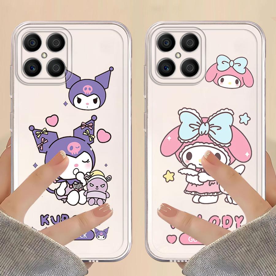 Sanrio Cute Melody Kuromi Soft Phone Cover Case for Honor X8b X7b X9a X8 X8a X9b 90 Lite