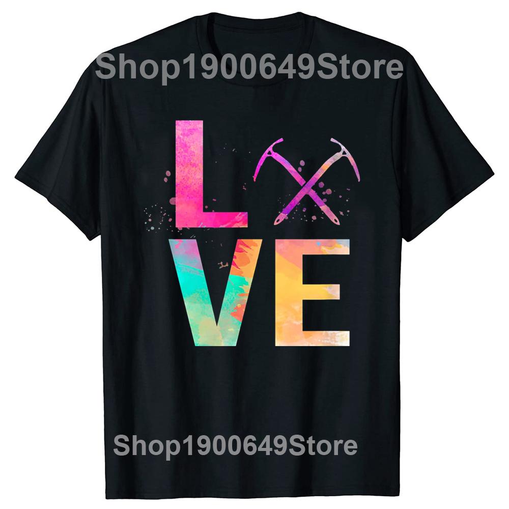 Funny Colorful Ice Climbing Mom T Shirts Summer Graphic Cotton Streetwear Short Sleeve Birthday Gifts Tshirt Mens Clothing