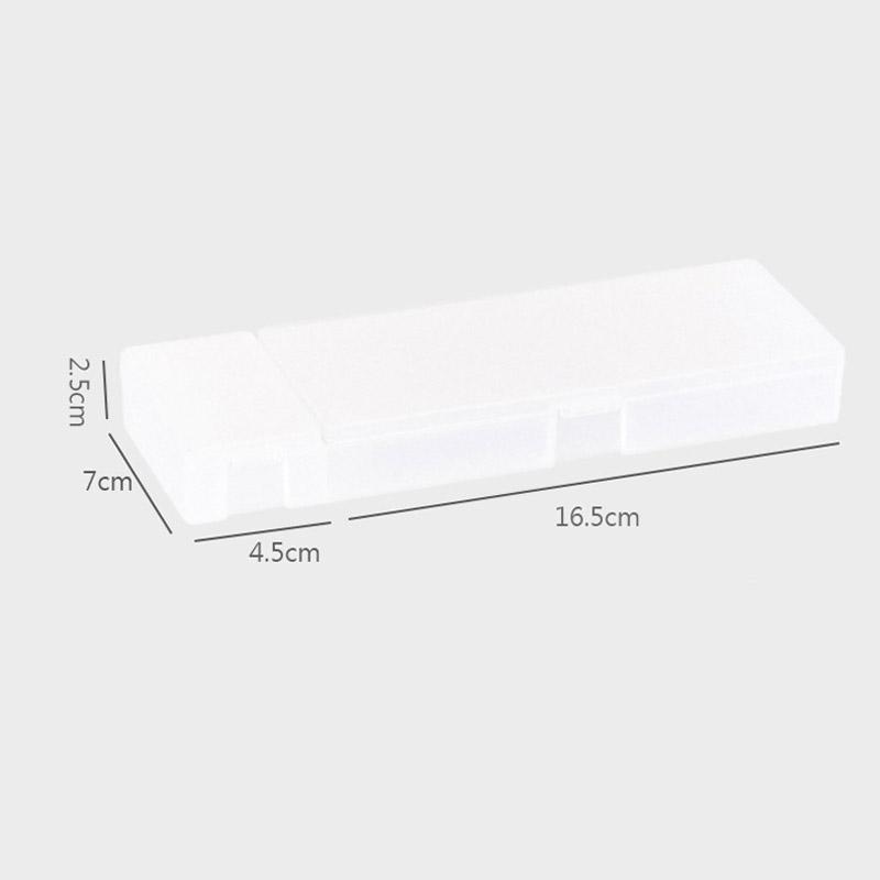 Matte Transparent Pencil Case - Frosted Plastic Pen Storage Box for School & Office Stationery Supplies (Simple Design)