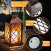 Vintage Solar Powered Metal Lanterns - Flickering Flameless Candle LED Lamp Waterproof Hanging Decor for Patio, Garden & Outdoor