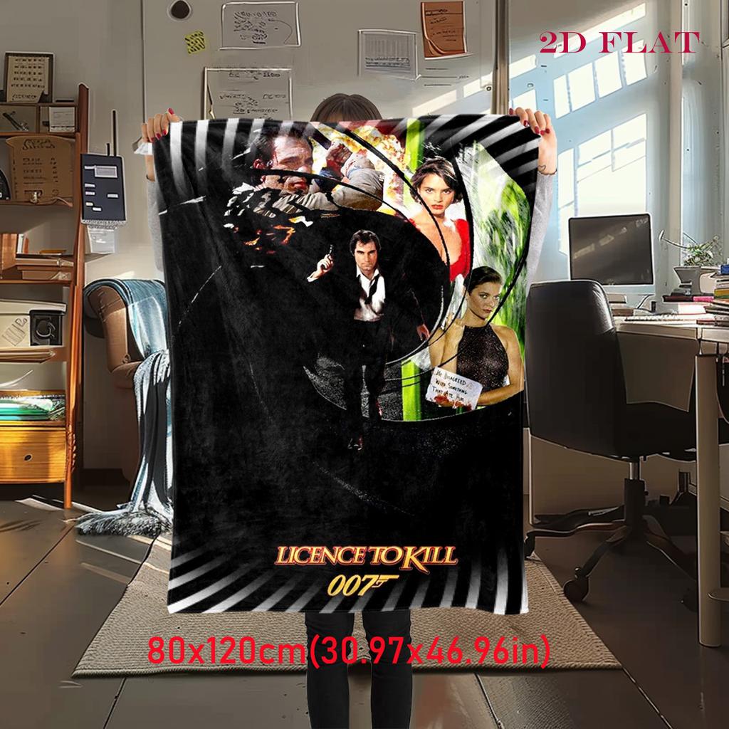 007: Spectre - Espionage Intrigue blanket sofa blanket Camping trip bedroom Outdoor plush blanket Digital printing
