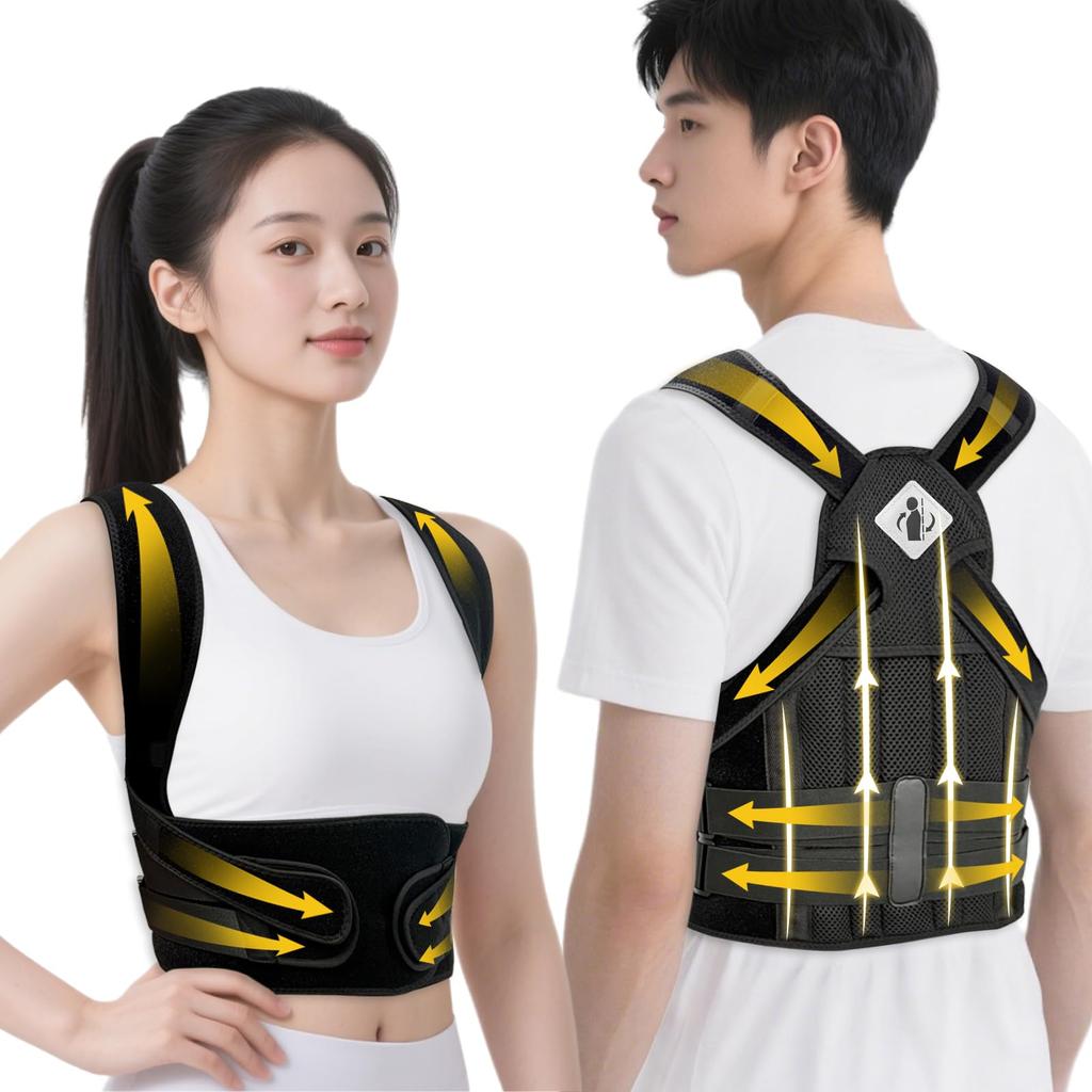 Por um fisioterapeuta e projetado para Corretor de Postura Japonês Costas Lombar Material Elástico para um Macio Corrige Ombros Arredondados e Fácil