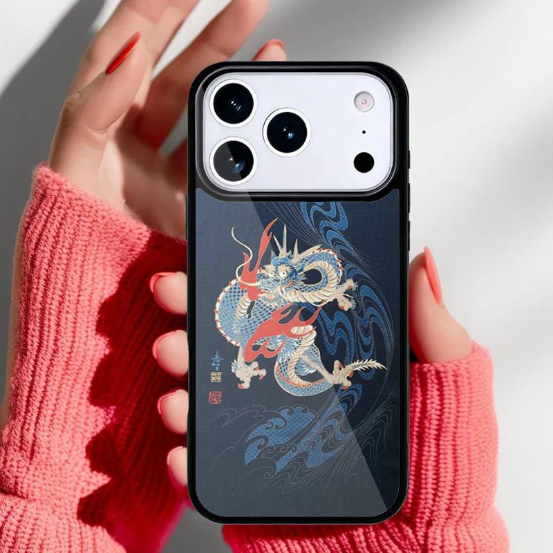 Starodávný japonský drak Pouzdro na telefon pro iPhone 17 16 15 14 13 Pro Max Zadní kryt pro 12 11 Pro Coque