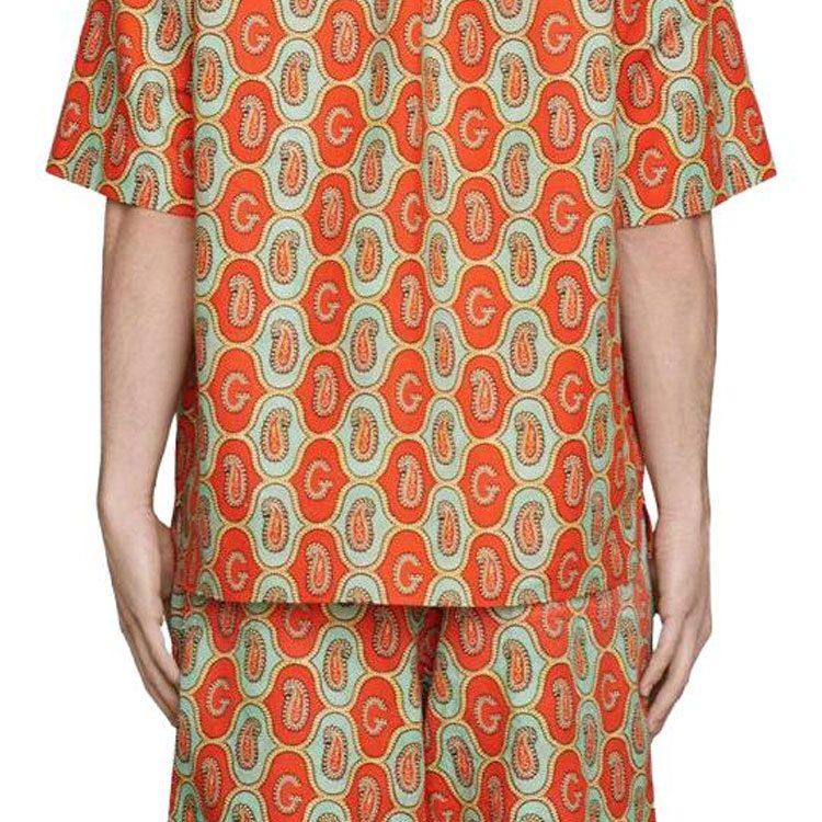 GUCCI Shirts Men's Bright Orange Lapel Moderate Shirt 653979-ZAGQ1-7192