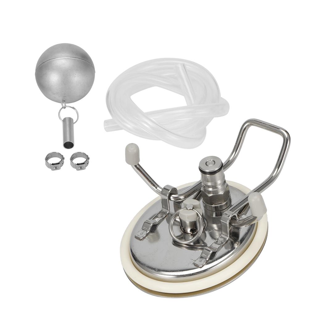Edelstahl Homebrew Karbonisierungs-Keg-Deckel mit Bierschlauch Schwimmkugel für Kegland Kegs