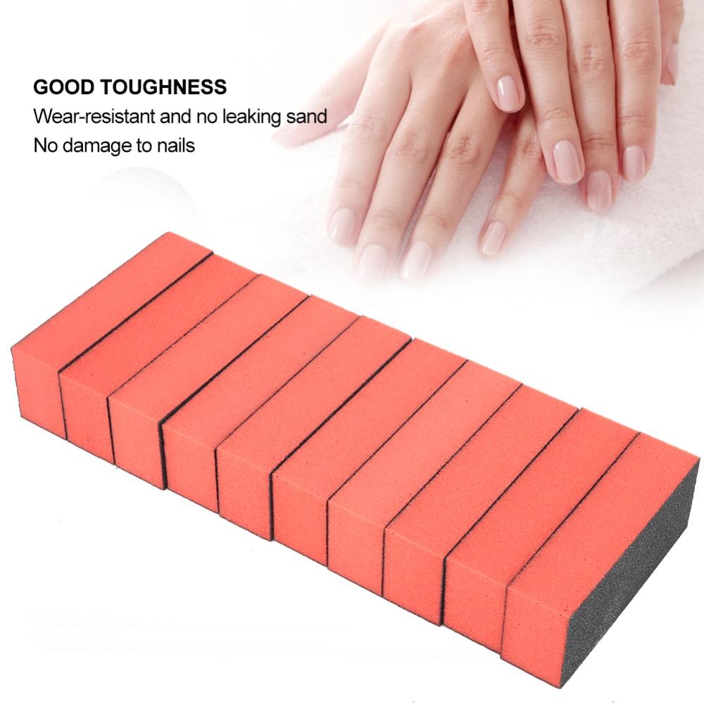 10pcs Flexible Nail File Durable Polishing Sponge Surface Smoothing Nail Buffer Nail Shaping Use