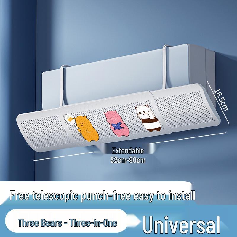 Retractable Air Conditioner Wind Deflector - Universal Wall-Mounted Anti-Direct Draft Baffle