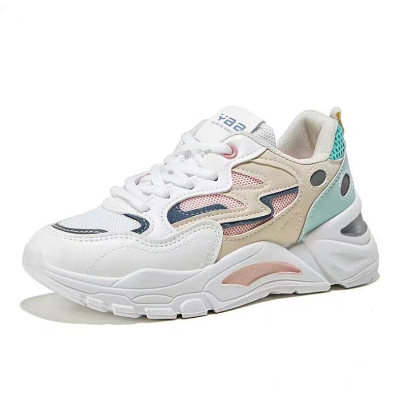 Platform Dad Shoes Female Ins Trendy Spring New White Shoes All-Match Height Increasing Student Leisure Sneaker