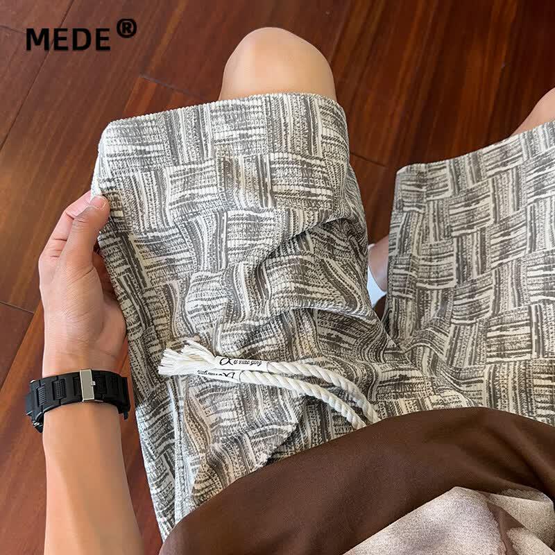 

MEDE Men s Casual Loose-Fit Plaid Summer Shorts 2XL