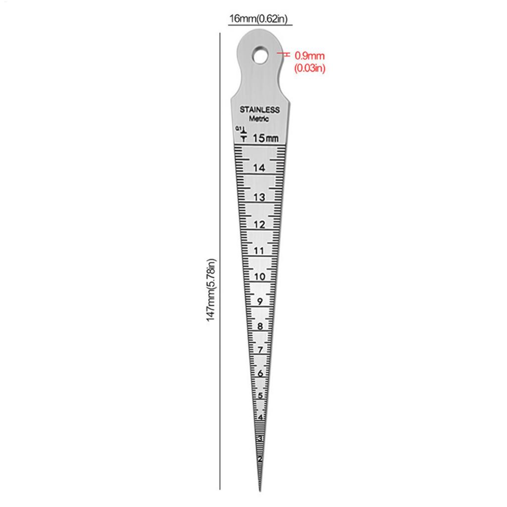 Aperture Gauge Precise Stainless Steel Taper Gauge Clear Numerical Identification Set For Automotive Repair Metalworking Gauging
