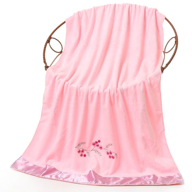 Embroidered Microfiber Face Towel 35x75cm, 400g - Thick, Absorbent, Quick-Drying for Daily Use