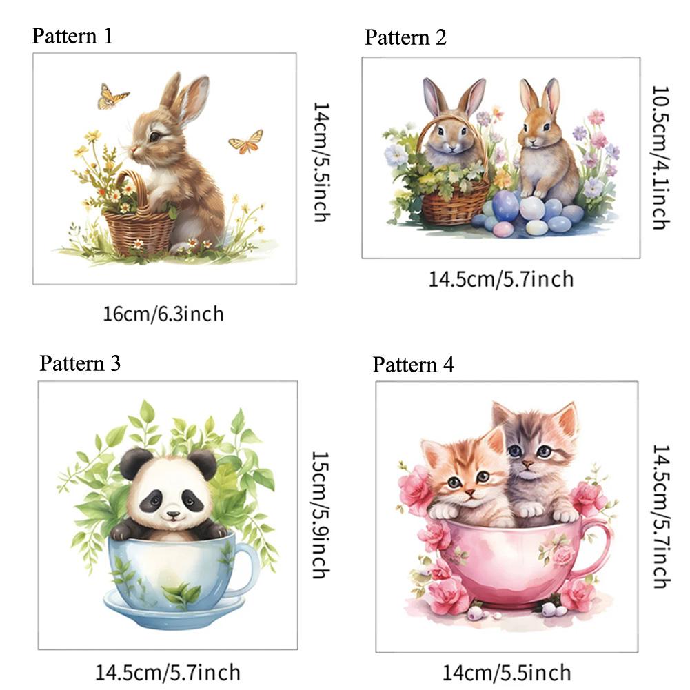 Cartoon Rabbit Panda Cat Switch Sticker For Kids Room Decoration Home Mural Cute Animals Bedroom Decor Self-adhesive Wall Decals
