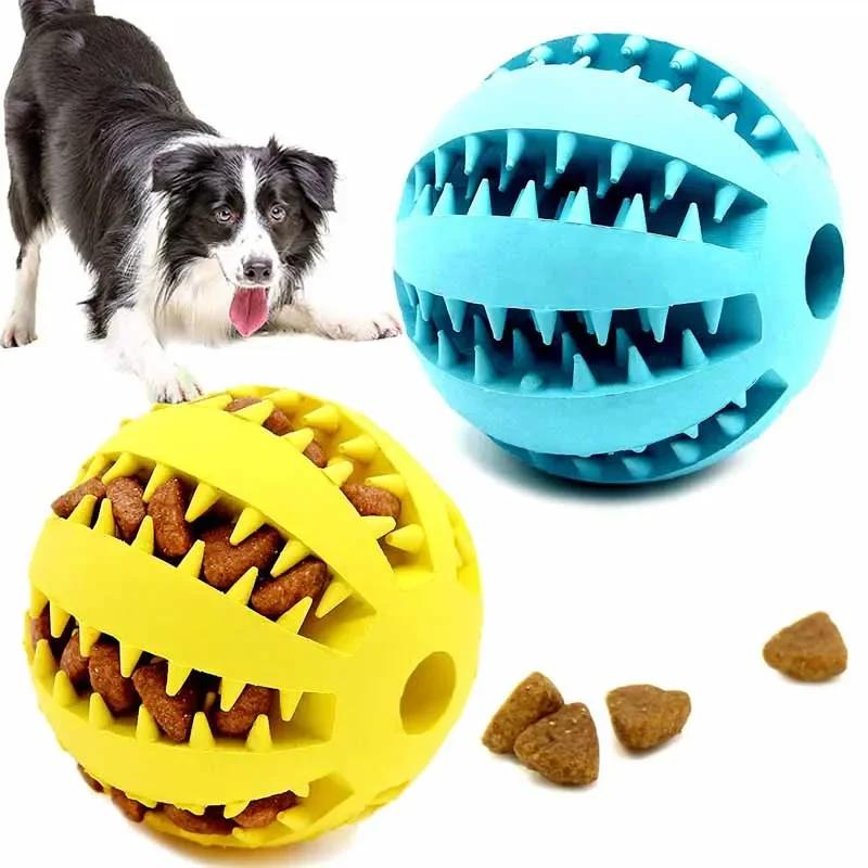 2pcs Puppy Decompression Elastic Rubber Ball Interactive Teeth Grinding Self Cleaning Elastic Ball Pet Supplies