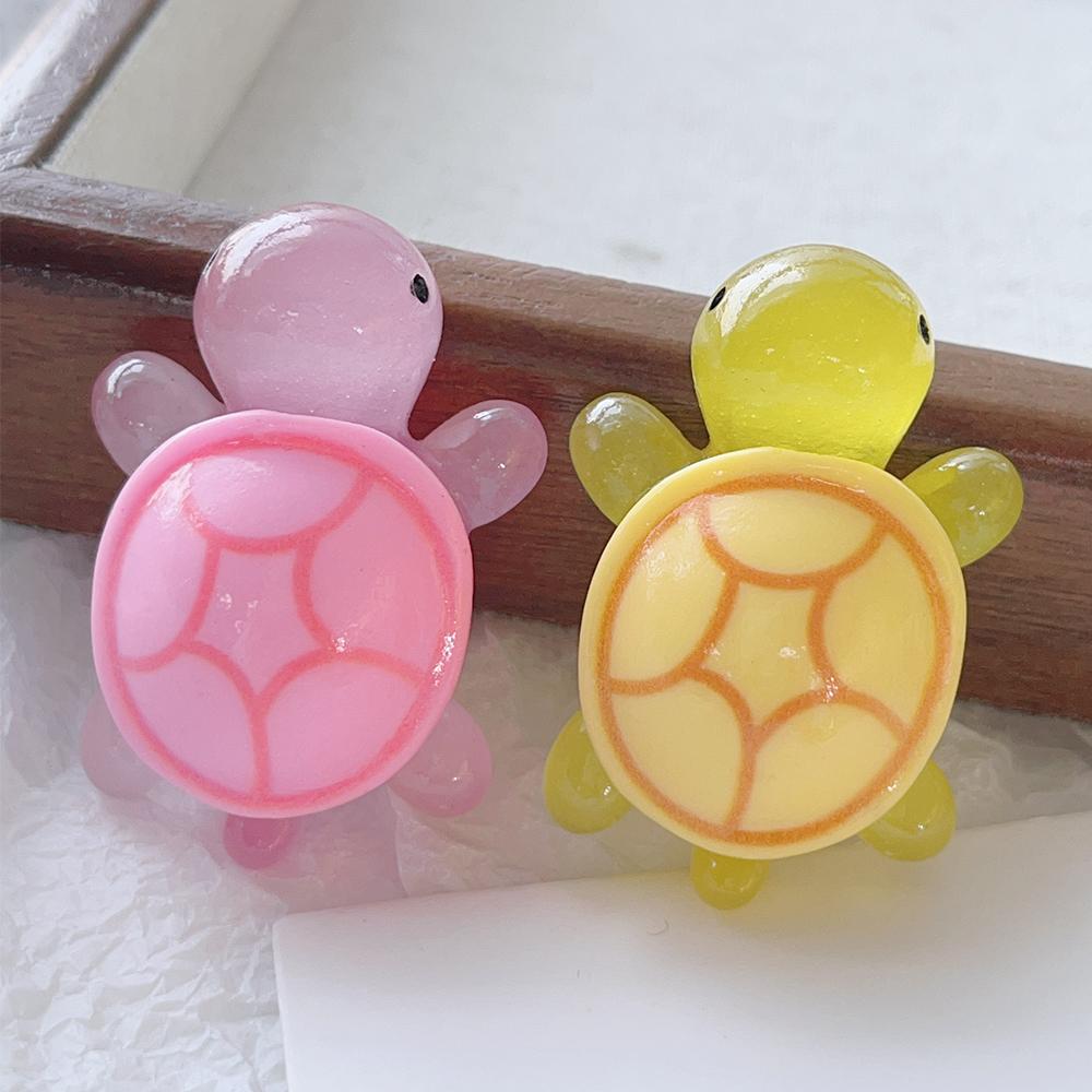 Mini Luminous Turtle Figurines Micro Landscape Resin Crafts Glowing Tiny Turtle Miniatures DIY Garden Decoration Ornaments Gift
