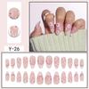 Y1 Fake Nail Sticker Wearing Nail Finished Nail Piece Removable Blush Nail Girl Cat Eye Gradual Change Nail Patch