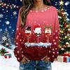 Julegensere for kvinner Strikkegenser Søt skjorte Høst Rund hals Genser Topper