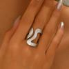 Popular style ladies ring, geometric fold opening irregular design ring Internet celebrity jewelry