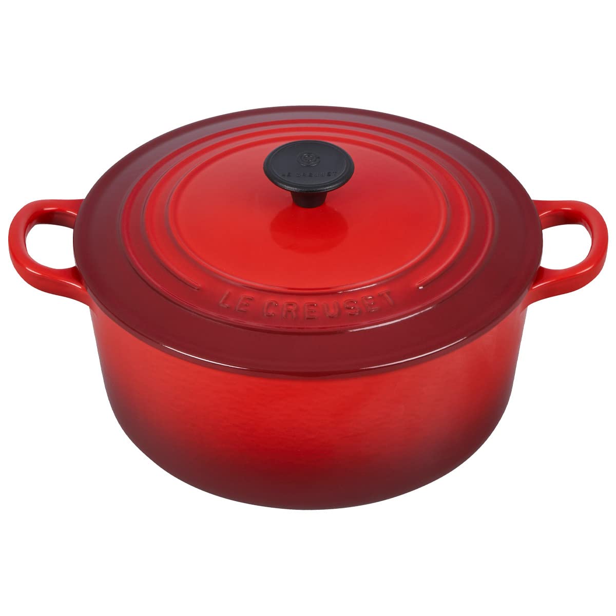 

Каструля Le Creuset з литого емаллю Cocotte Ronde, 24 см, вишнево-червоного кольору, сумісна з газовою духовкою IH, японська [Авторизований продукт]