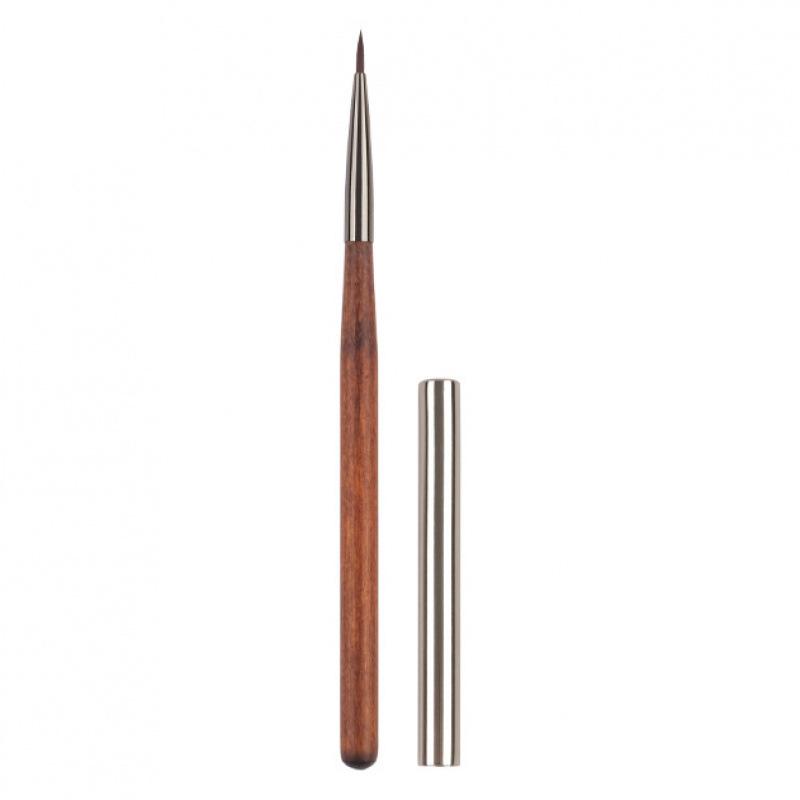 Japanisches Sandelholz Nagelkunst Pinsel Set: Runde, Flache, Liner-, Farbverlauf-, Spitze-, Punktier- und Verblendpinsel.