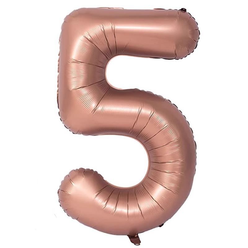 40 Inch Beige Cream Caramel Chocolate Color Retro Number Balloon 123456789 for Baby Shower Birthday Party Wedding Decoration