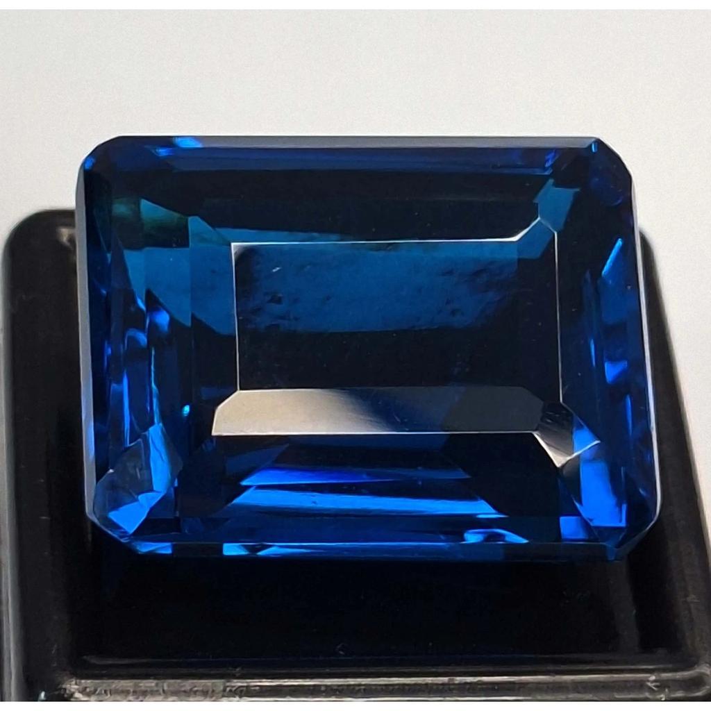 Stunning Natural Blue Indicolite Tourmaline 41-43 Ct Emerald Cut Loose Gemstone