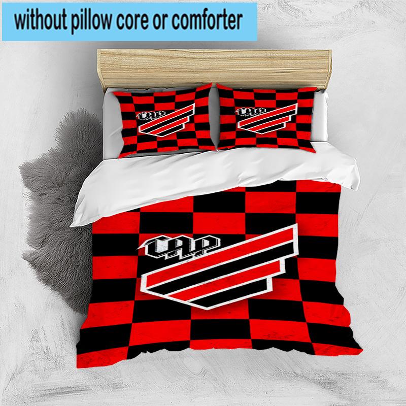 3pcs Athletico Paranaense Printed Bedding Set Duvet Cover Closure Includes 1 Duvet Cover & 2 Pillowcases Bedding Sets Home Decor Gifts
