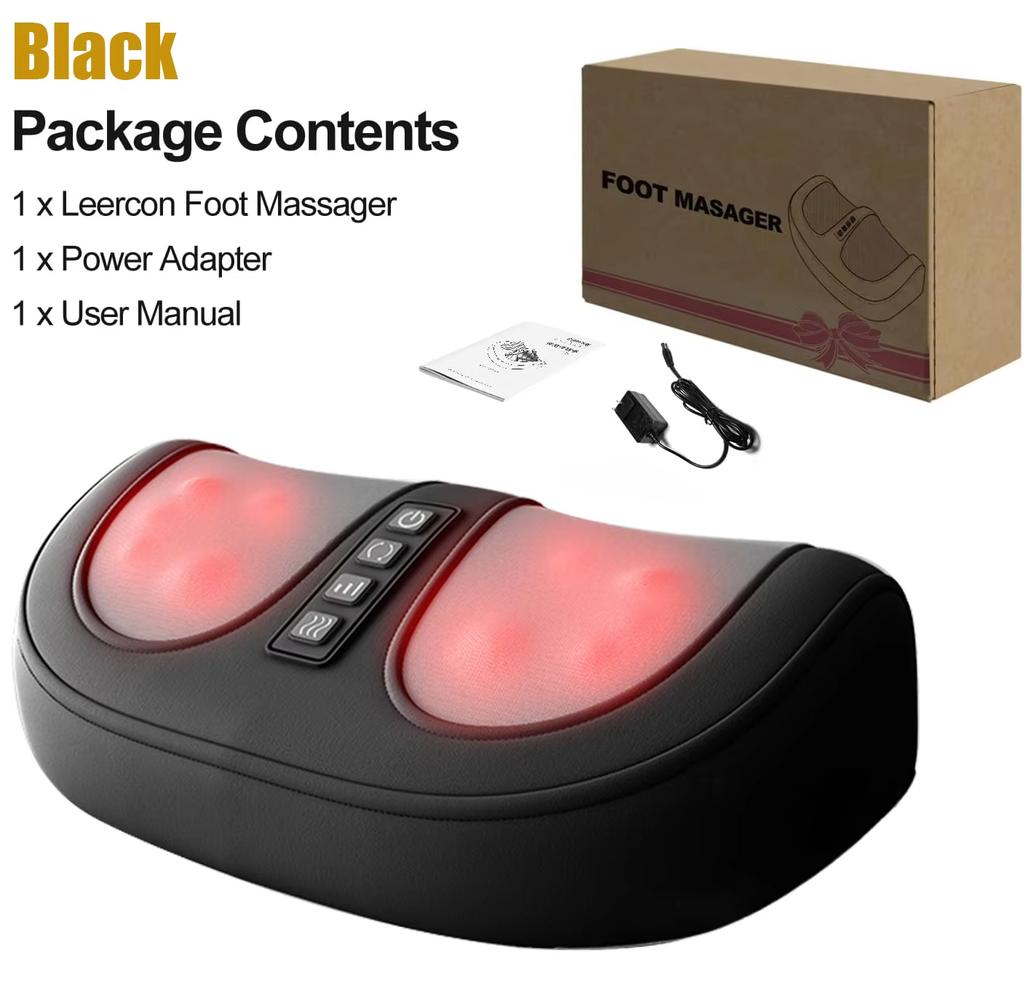 Electric Foot Massager Mini Kneading Feet Hot Compress Machines Deep Tissue Shiatsu Kneading Relieve Muscle Care Foot Machines