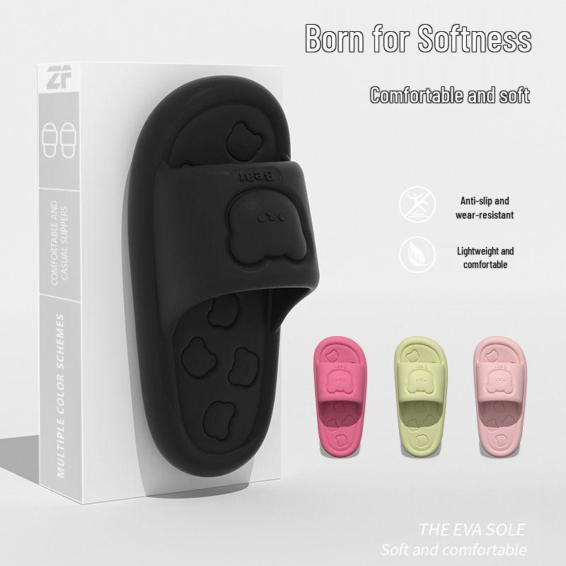 Thick-Soled Cloud Slippers: Non-Slip, Odor-Resistant, Parent-Child Summer Sandals for Indoor and Outdoor Use