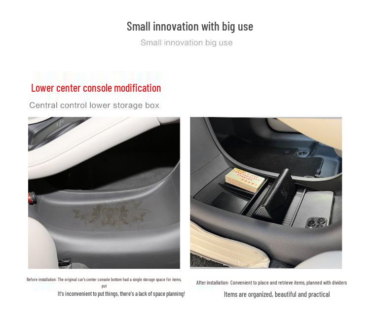 Compatible Center Console Storage Box for 23-25 LS6 Interior Modification