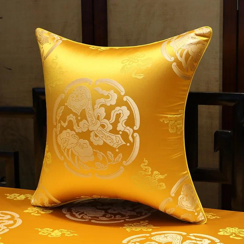 35x50cm/45x45cm Jacquard Plant Bamboo Cushion Cover Chinese Light Luxury Tassels Pillow Covers Decorative Green Black Home Decor