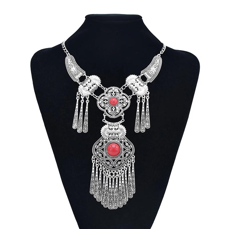 

Fashion Bohemian Statement Long Collier Pendant Necklace Women Tassel Vintage Choker Collar Boho Necklace Female Zircon Bijoux
