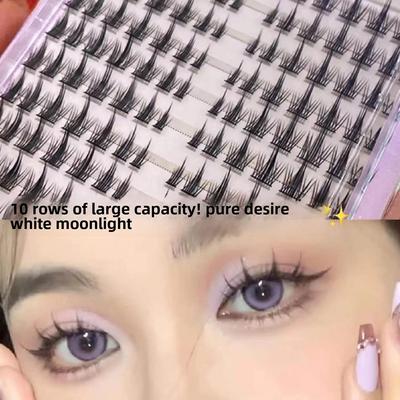 Mengji Shangpin White Moonlight Falsche Wimpern - Natürlich, Dick, Fotogen, Großpackung