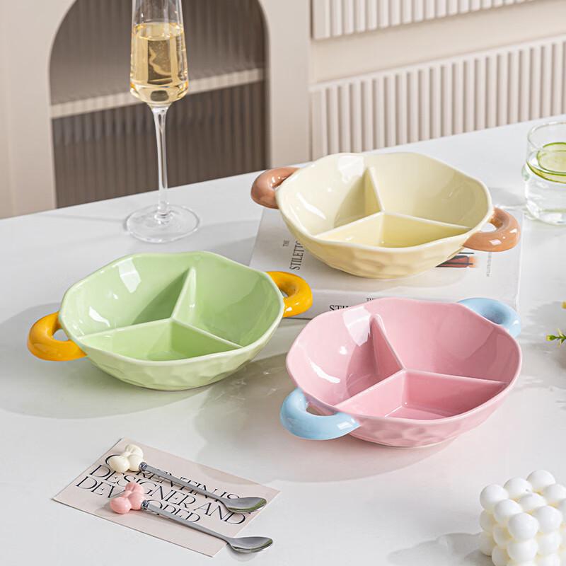 Zhinianhua Keramik Creme Bicolor Servierplatte