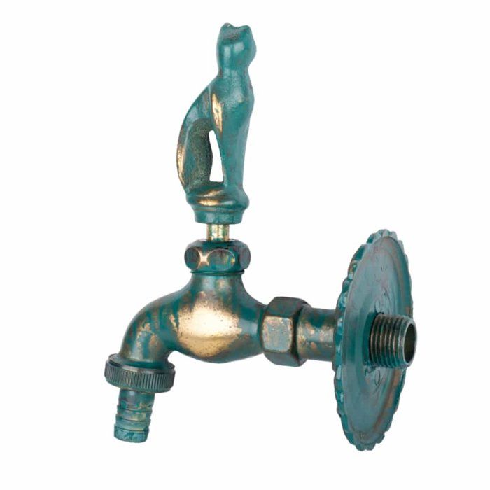 Robinet de jardin nostalgique Chat patiné 1/2"