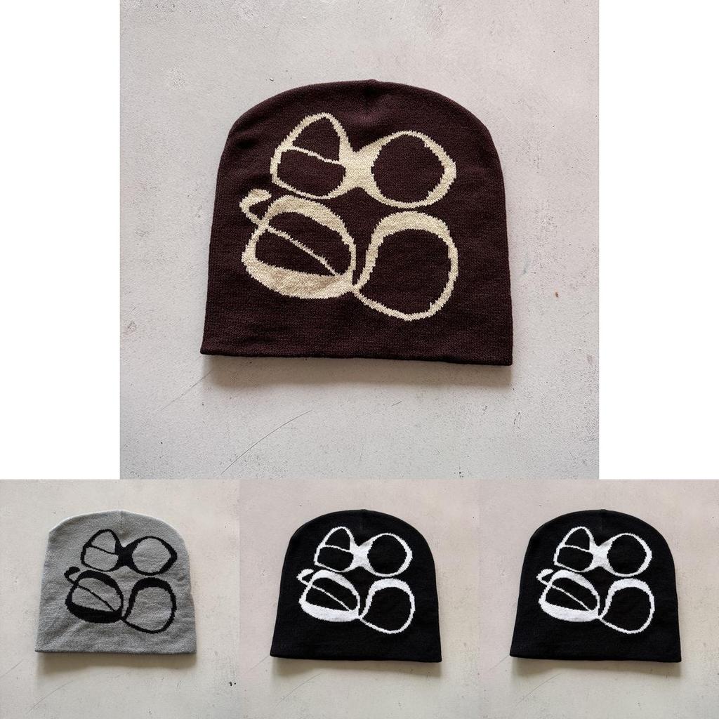 Unisex Patterned Beanie Hat With Breathable Warmth For Fall Winter Street Style