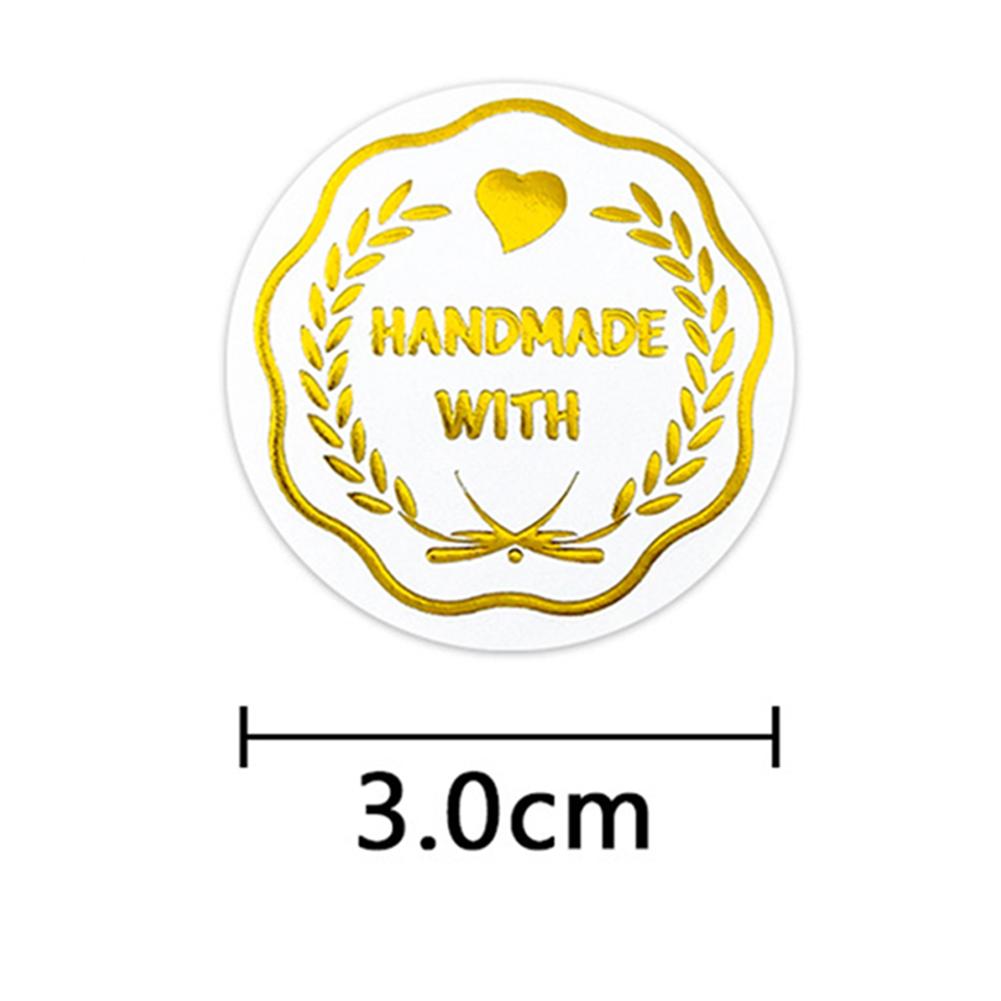 500pcs Gold Gift Decoration Package Box Label 3.0cm Thank You Stickers Baking Small Business Wedding Party Sticker
